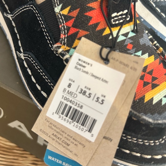 Ariat Cruiser Black Suede/ Deepest Aztec - Picture 3 of 9